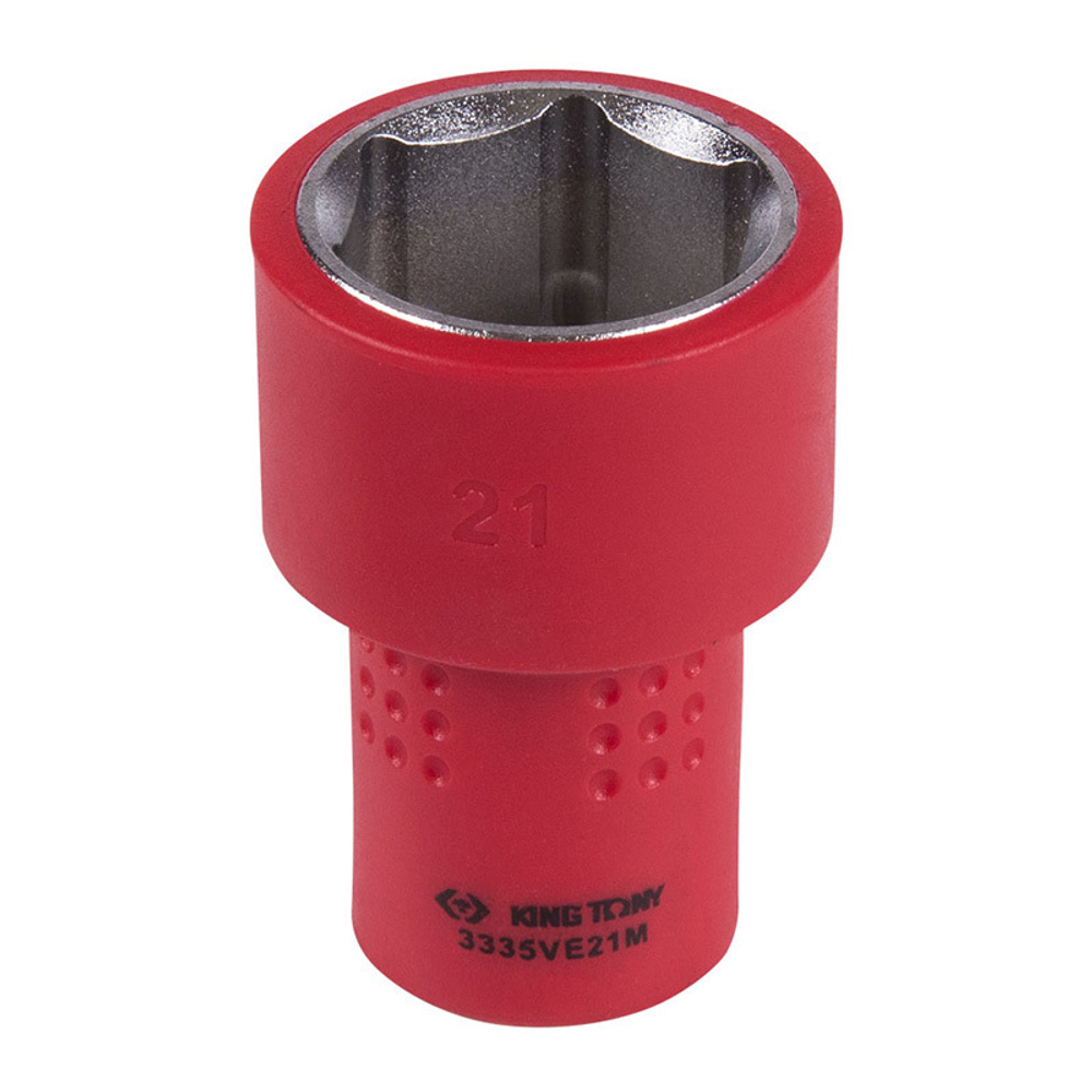 KING TONY (3335VE21M) Головка торцевая диэлектрическая шестигранная 3/8", 21 мм
