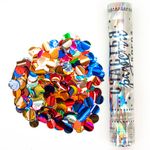 Пневмохлопушка (12/30 см), Счастья, Радости, Добра!, Круги фольга, Ассорти, 1 шт.