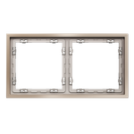 Рамка металлическая на 2 поста, S70 Metal (платина)