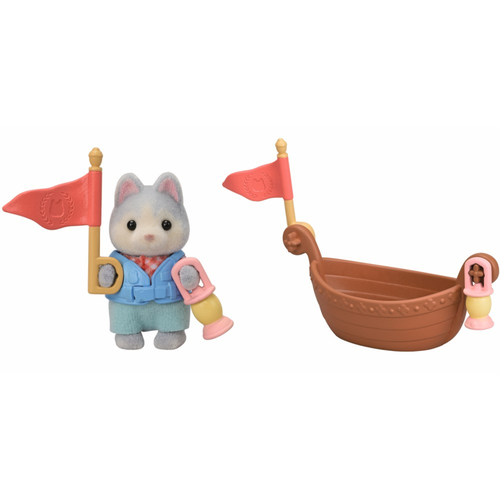Sylvanian Families - Остров с водопадом Secret Forest + фигурка собачки хаски 5761