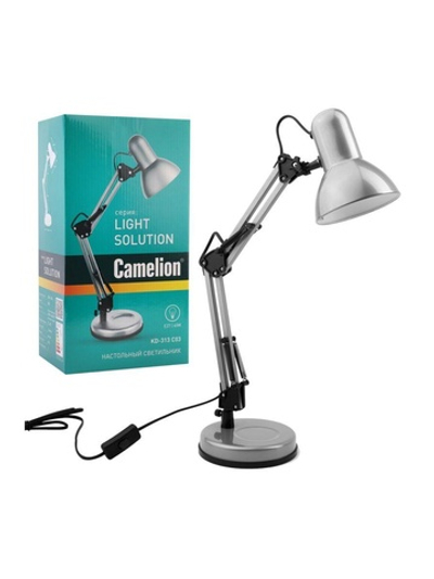 Светильник KD-313 C03 настол. 230В 60Вт E27 серебро Camelion 13641