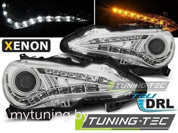Передние фары Toyota GT86 chrome tru drl