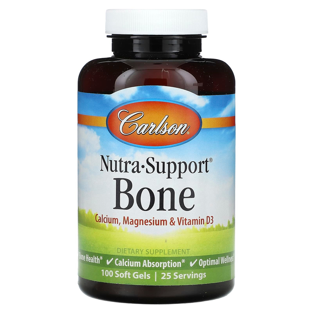 Carlson, Nutra-Support, для костей, 100 мягких таблеток
