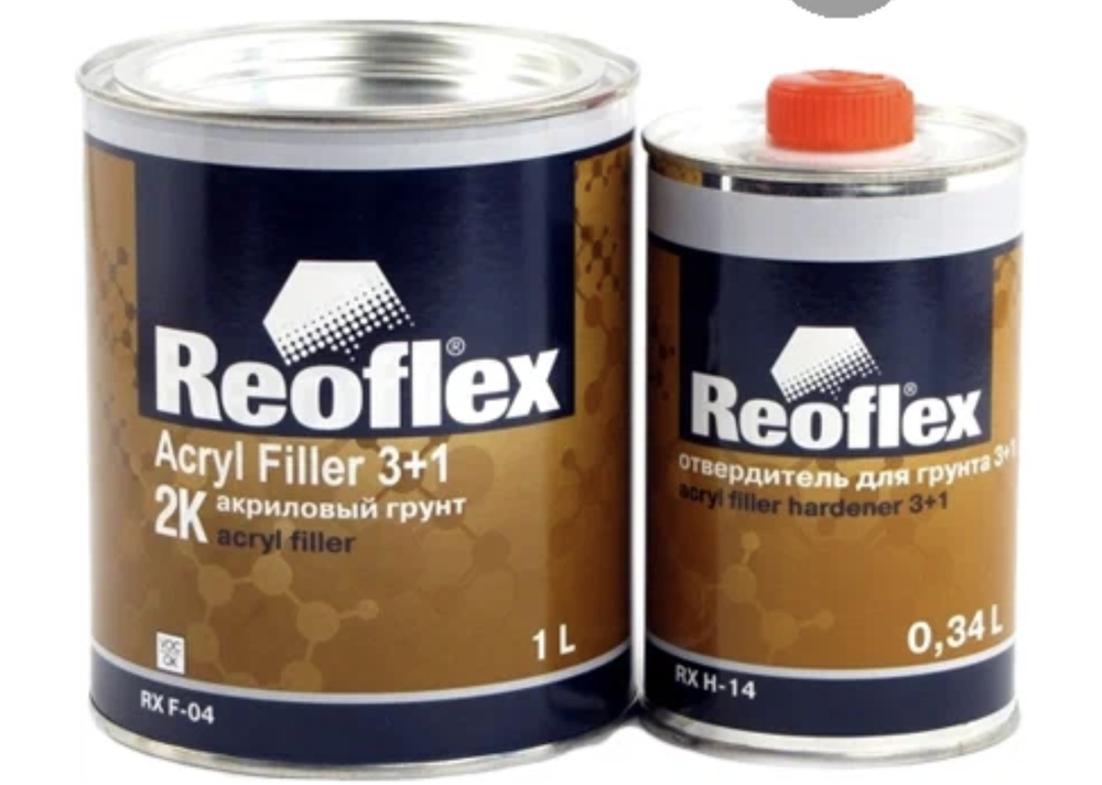 Reoflex Грунт акриловый 3+1 (1+0,34л) серый