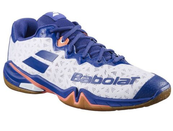 Мужские кроссовки для бадминтона/сквоша Babolat Shadow 4 - white/blue navy