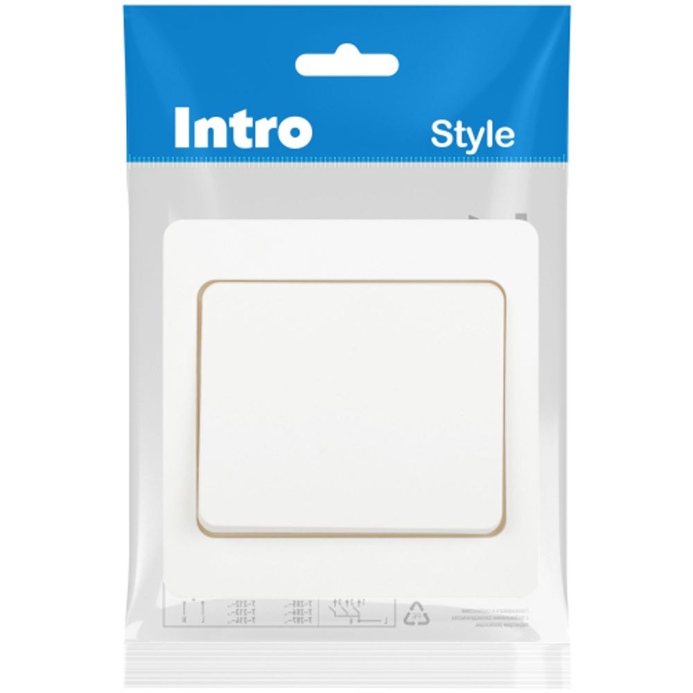 Кнопка Intro Style 7-109-01 10А-250В, IP20, СУ, белый