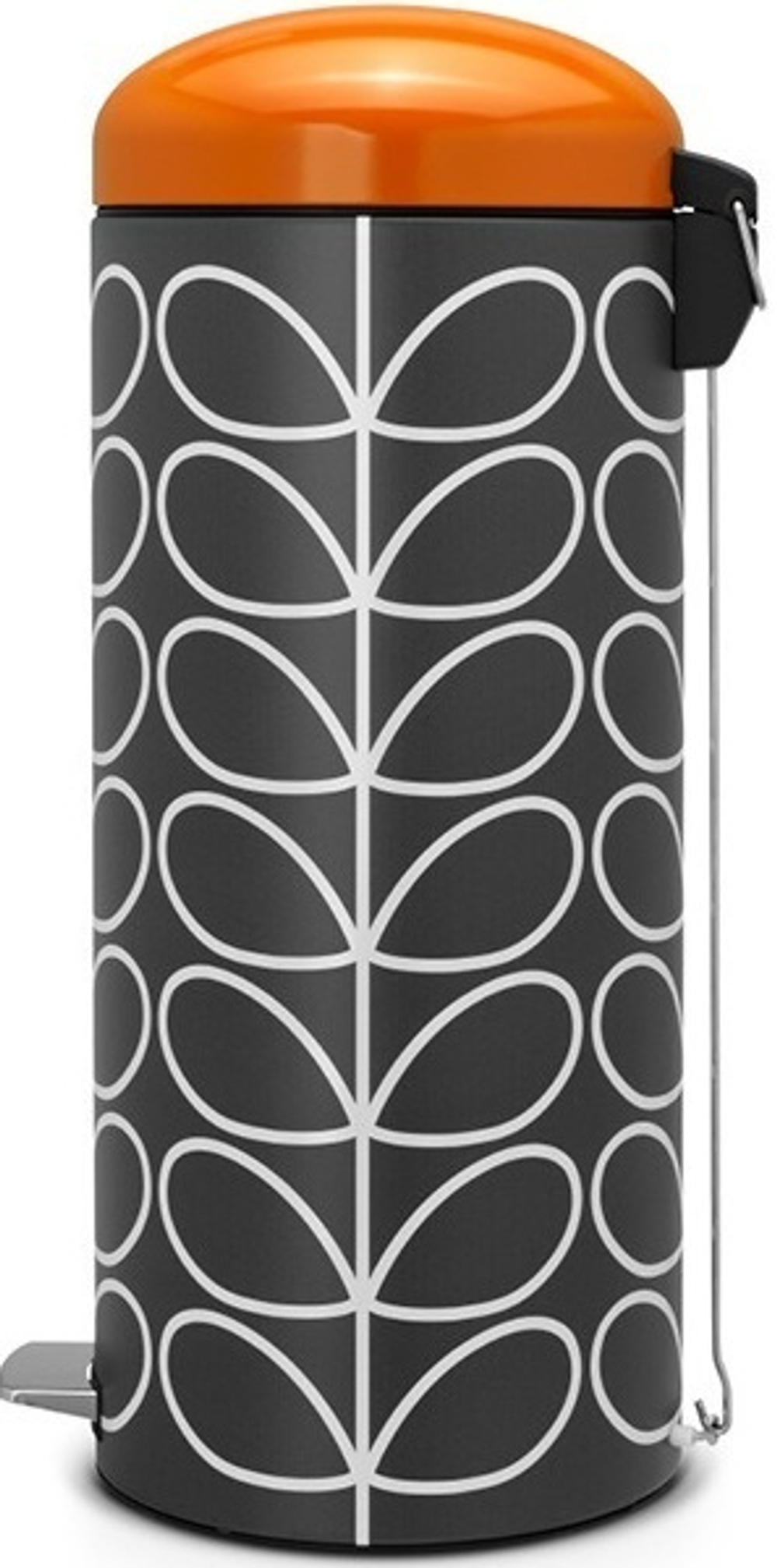 Ведро Brabantia Orla Kiely 30л темный графит сбоку