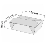 Ланчбокс бумажный складной 900 мл 150x115x70 мм 1/240