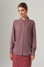 23141 Блузка женская (винный принт)