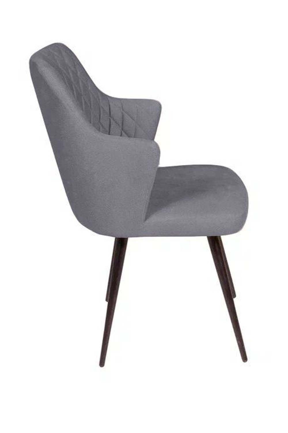 Стул поворотный на 360 градусов Hunt ромб, бархат серый 27 / чёрный конус