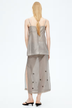 H&M Топ на тонких бретелях, серый