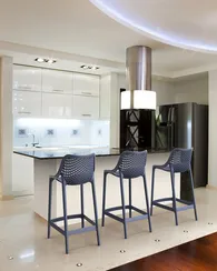 Полубарный стул Air 65 см серый