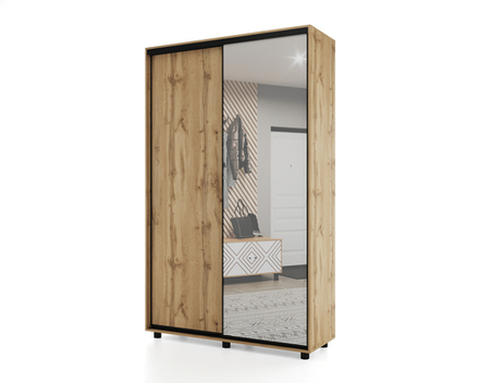 Шкаф-купе МАМА PRIME, 120х45х230 Дуб вотан с зеркалом