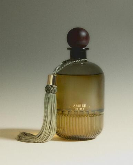 Zara Home AMBER RUBY REED DIFFUSERS — ароматический диффузор с тростниковыми палочками, Янтарь Рубин, 480 мл