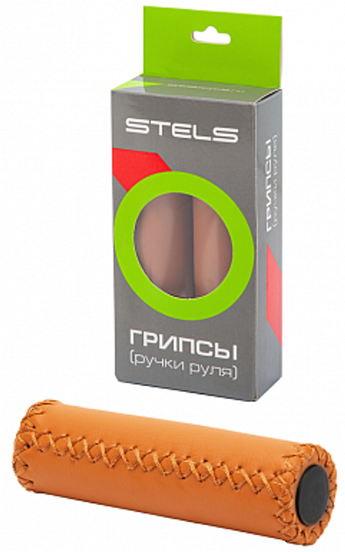 Грипсы 115мм HBBT-009 коричневые прошитые