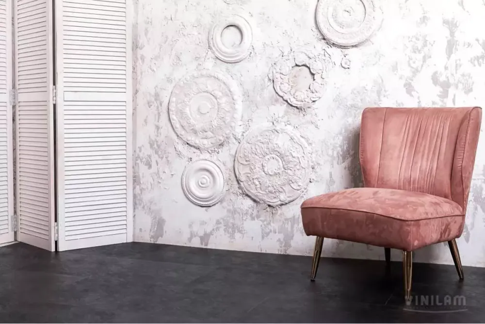 Ceramo Vinilam XXL Stone Сланцевый черный, 2,65 м²