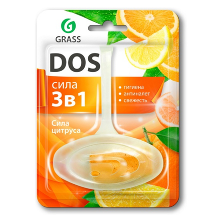 Подвесной блок GRASS DOS 3в1 Сила цитруса для унитаза 50 гр