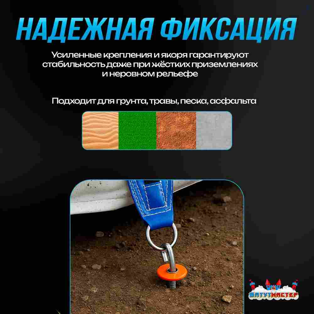 Надувная подушка «AirPit» для гимнастики и батутных центров, 10×10×3,5 м