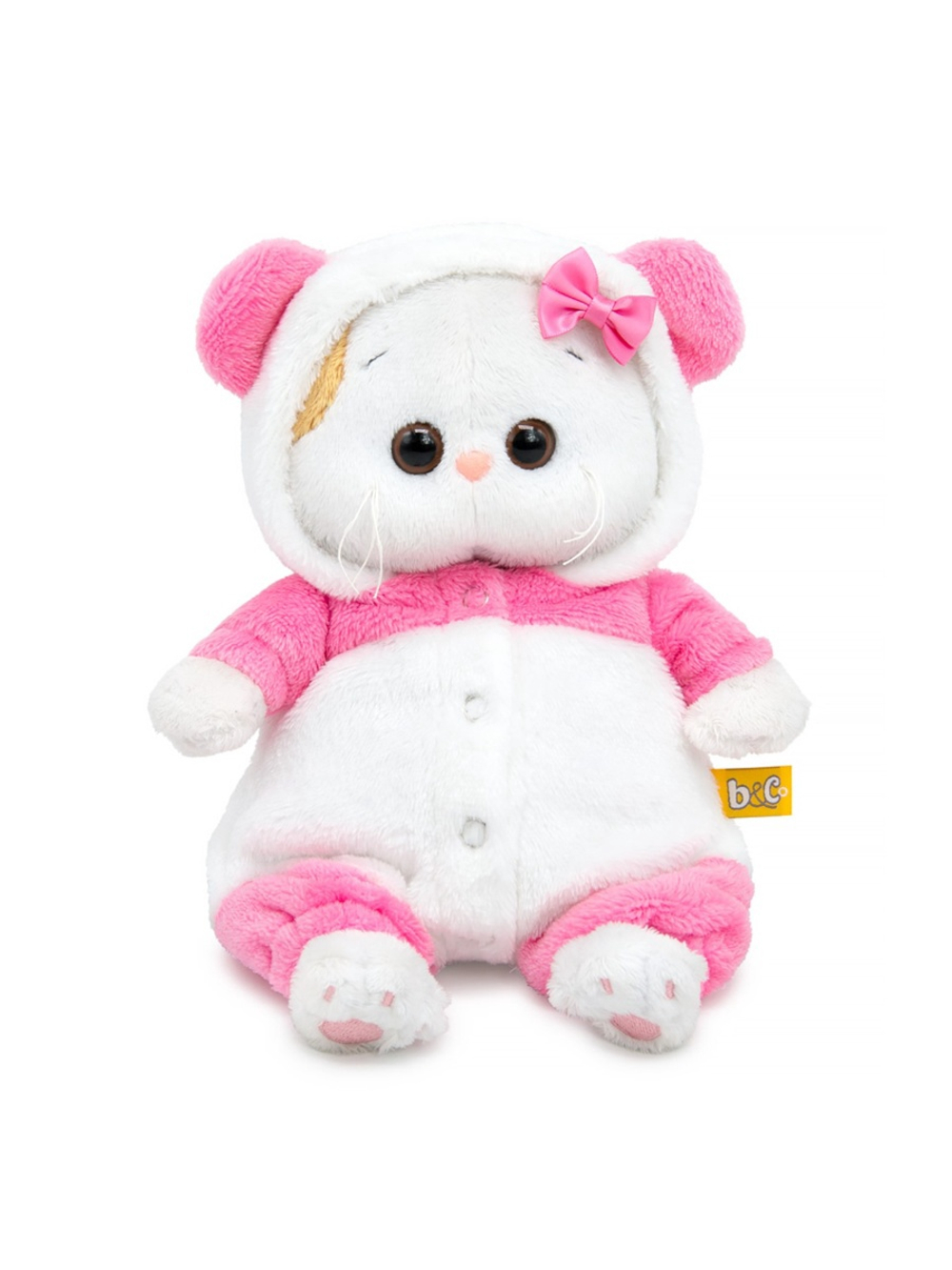 Мягкая игрушка Кошечка Ли-Ли в кигуруми панда 18 см LB-154
