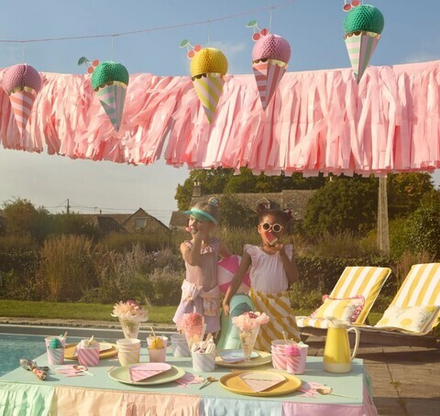 Гирлянда "Розовая бахрома" (3,5 м)