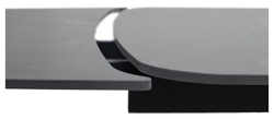 Стол BLANCO 160 MATT BLACK MARBLE SOLID CERAMIC / Орех, ®DISAUR