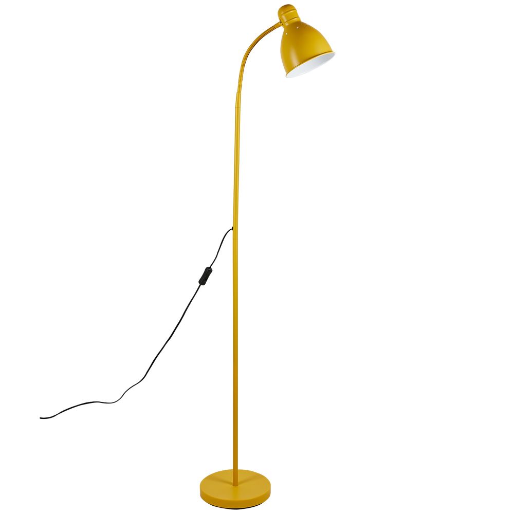 UML-T701 E27 YELLOW Торшер напольный под лампу Е27. 60W. с регулировкой наклона. Механический выключатель. Желтый. ТМ Uniel