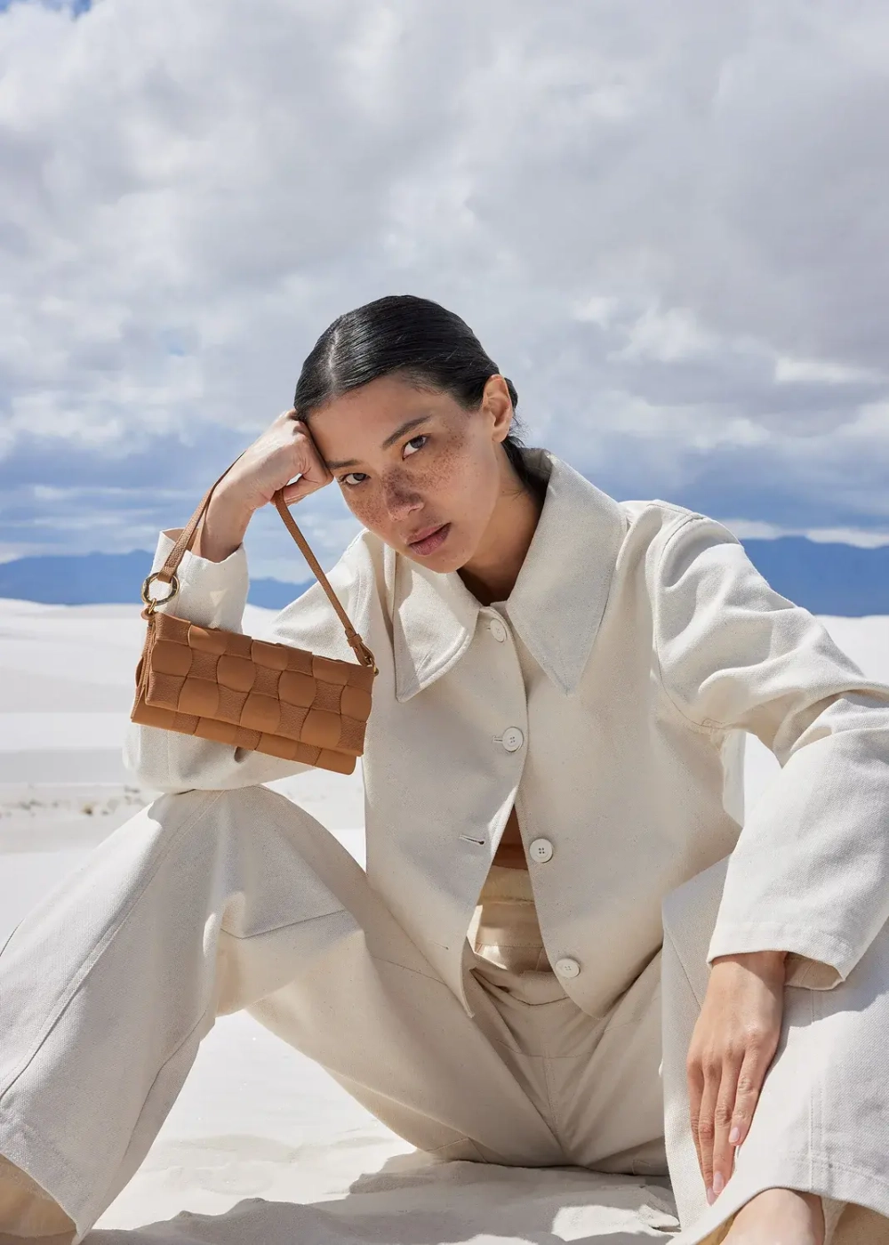 POLENE СУМКА NEITI, ЦВЕТ ВЕРБЛЮЖЬЕЙ ШЕРСТИ