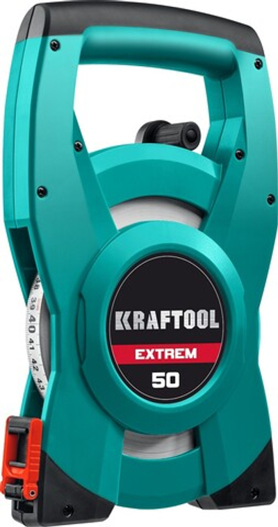 KRAFTOOL 50 м, геодезическая стальная мерная лента (34185-50)