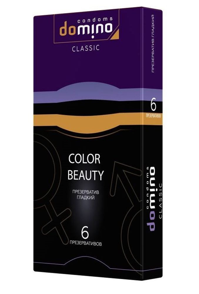 Разноцветные презервативы DOMINO Classic Colour Beauty - 6 шт.