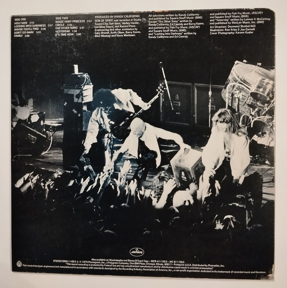 Винтажная виниловая пластинка LP Spirit Son Of Spirit (USA 1975)