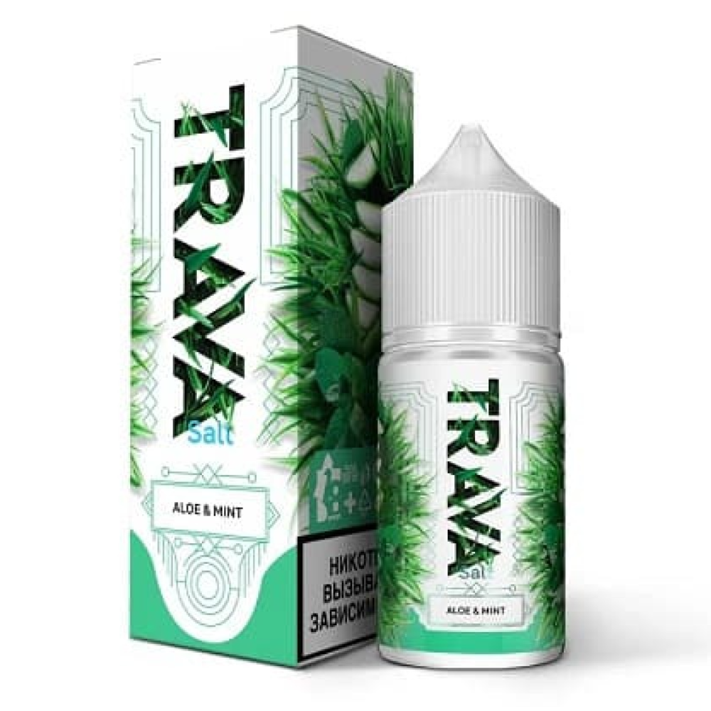Жидкость "Trava" Salt 30мл Aloe Mint 20mg (Алоэ Мята)