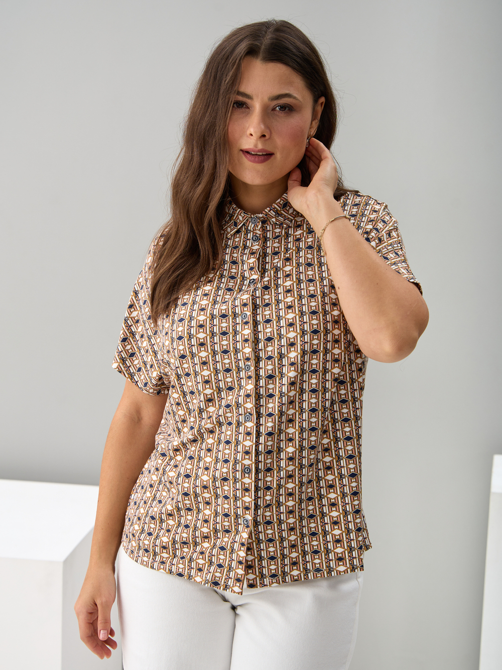 Блузка БЛв-182/ромбики