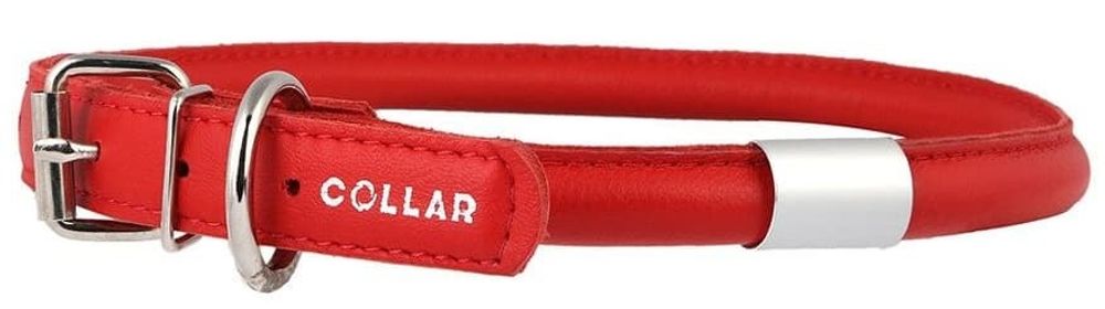 Ошейник&quot;CoLLaR GLAMOUR&quot; круглый с адресником (диаметр 10мм,длина 33-41см) красный