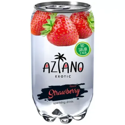 Газированный напиток Aziano Strawberry 350мл