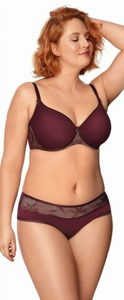 Бюстгальтер на косточках Zafira (Размер: 80E) (Цвет: бордовый)