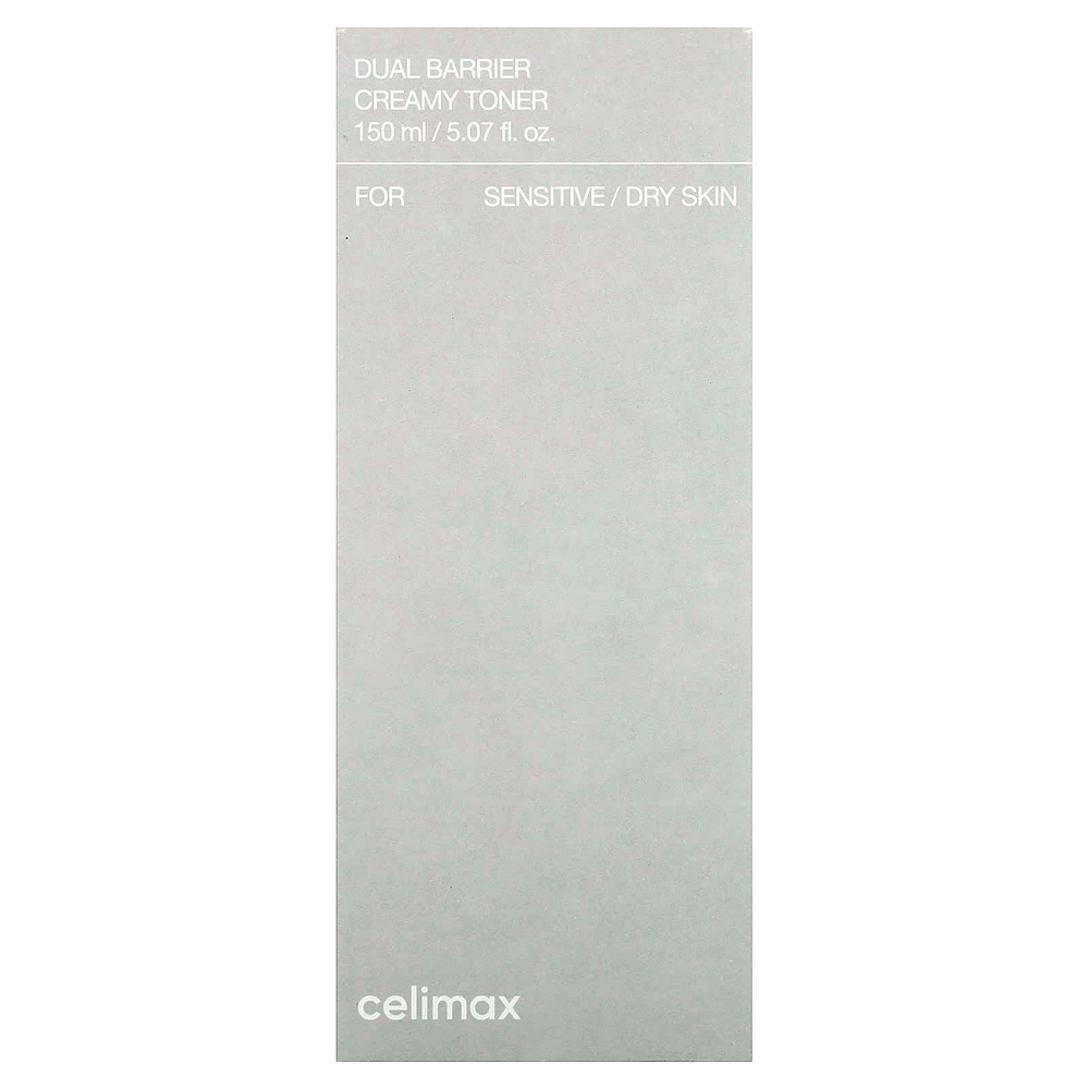 Celimax, кремовый тоник с двойным барьером, для чувствительной/сухой кожи, 150 мл (5,07 жидк. унции)