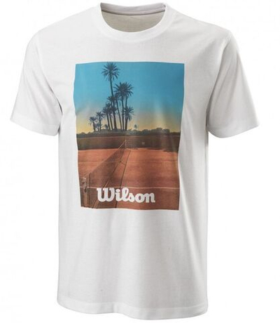 Футболка мужская теннисная Wilson Scenic Tech Tee M - white