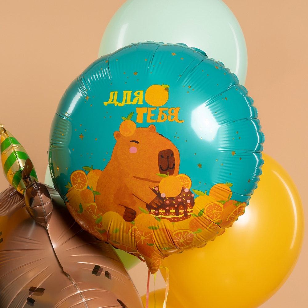 Фольгированный шар «Для тебя. Капибара», 46 см
