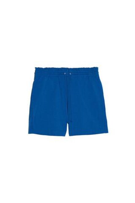 ZARA X BENITO ANTONIO ХЛОПКОВЫЕ ШОРТЫ С ЭЛАСТИЧНЫМ ПОЯСОМ, СИНИЙ