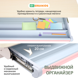 Письменный стол для школьников Ergokids Bravo Max клен