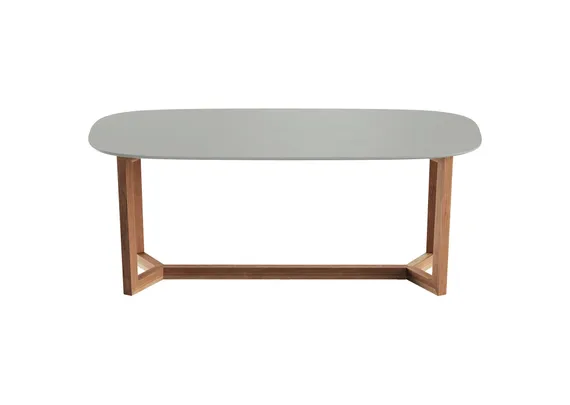 Стол обеденный Cross 2 200*95 см (светло-серый, бук)