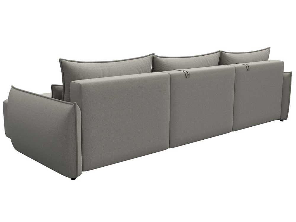 Диван угловой Лига-051 НПБ Лонг угол универсальный РОГОЖКА Амур 02 бежевый