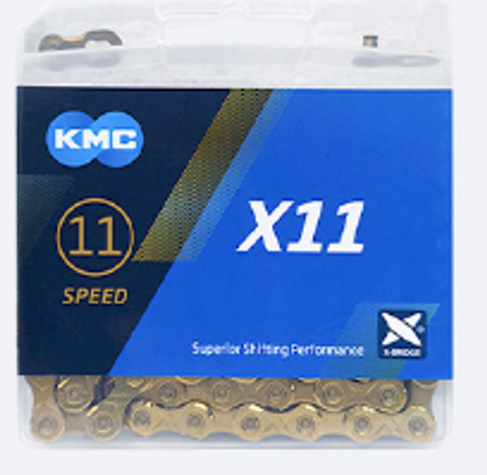Цепь KMC X11-TI-N 118  links Ti-N (Gold)
