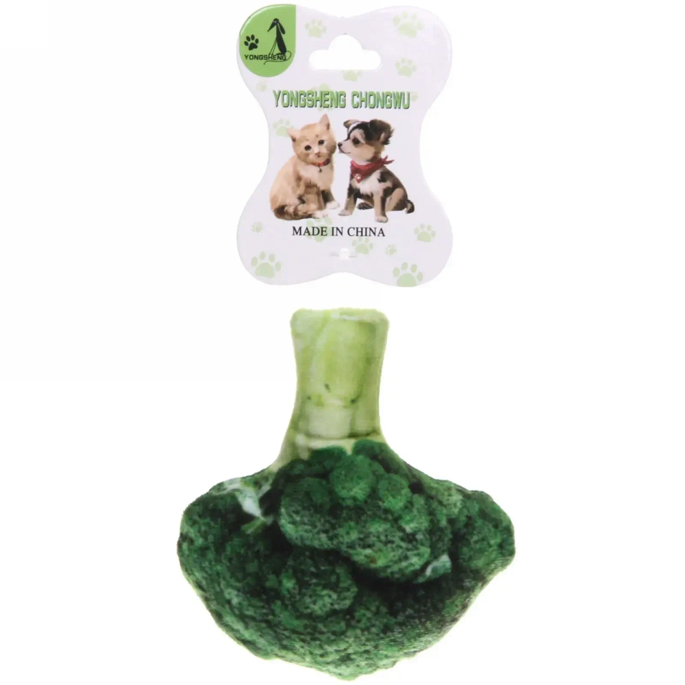 Игрушка для собаки «Брокколи» 12см мягкая, с пищалкой