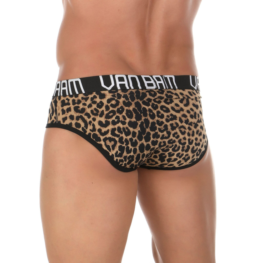 Стильные леопардовые трусы-брифы (Размер: XL) (Цвет: коричневый)