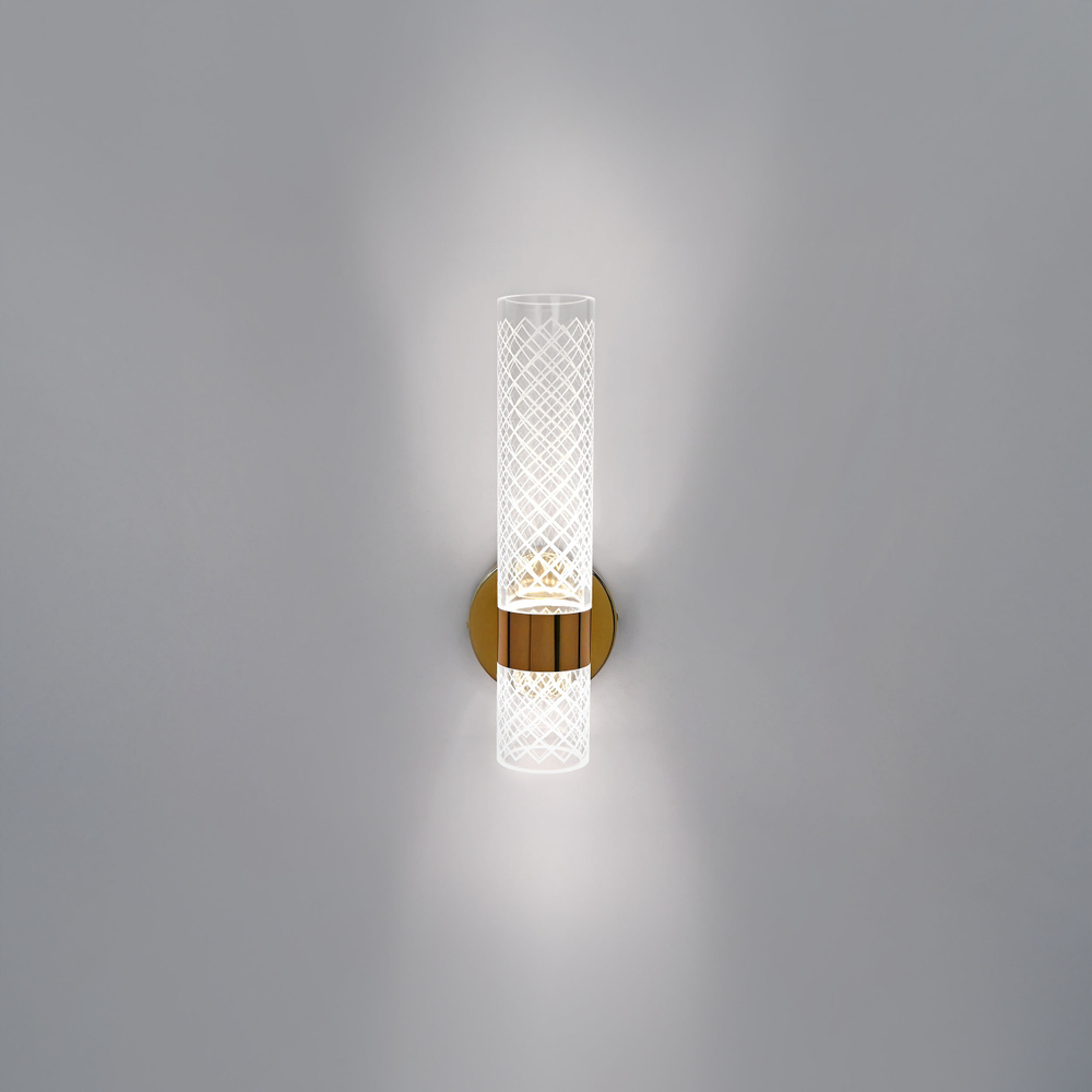 737652 Бра ACRILE 8W LED 520LM G ЗОЛОТО/ПРОЗРАЧНЫЙ 2700/4200/6400K