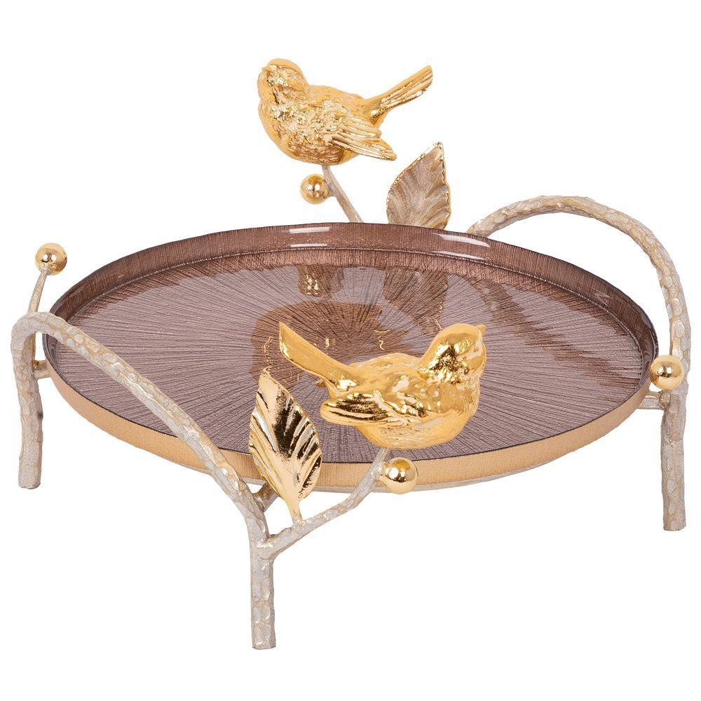 Фруктовница-конфетница Терра (поднос) Айвори Шоколадный