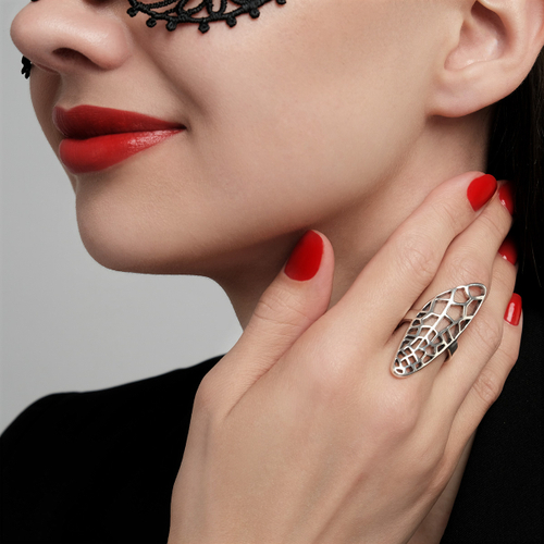 "Эртила" кольцо в серебряном покрытии из коллекции "Витраж" от Jenavi