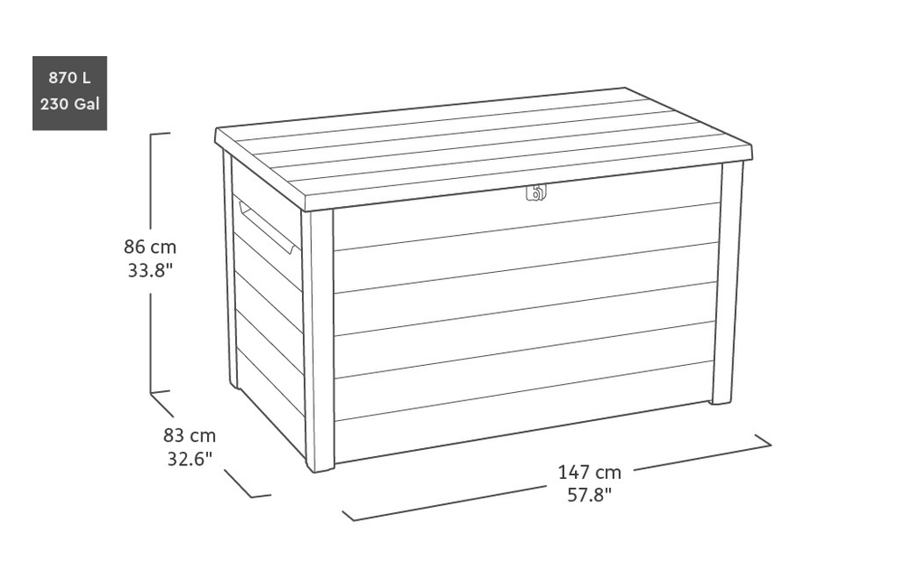 Пластиковый сундук Keter Ontario 850 л brown
