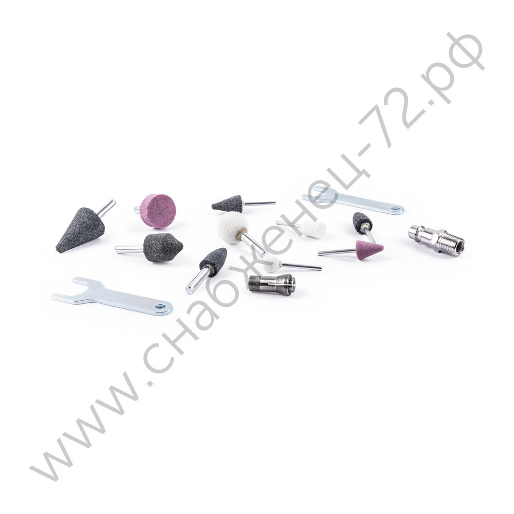 Прямая пневмошлифмашина с набором 15 предметов AERO